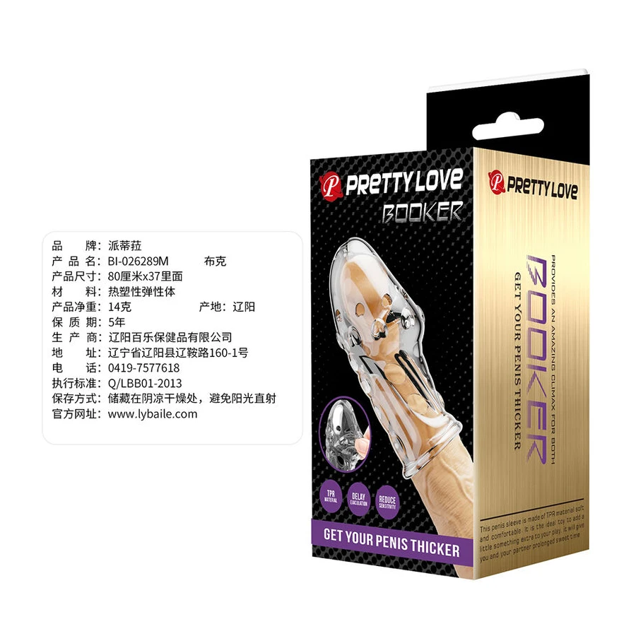 PRETTY LOVE - MANICOTTO PER PENE ROCKER PER UN PENE PIÙ SPESSO E TRASPARENTE